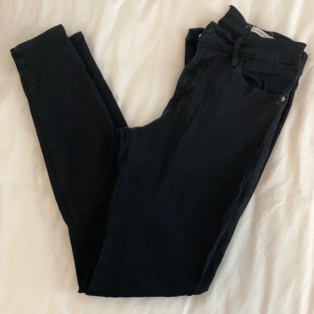 Frame le high skinny black jean